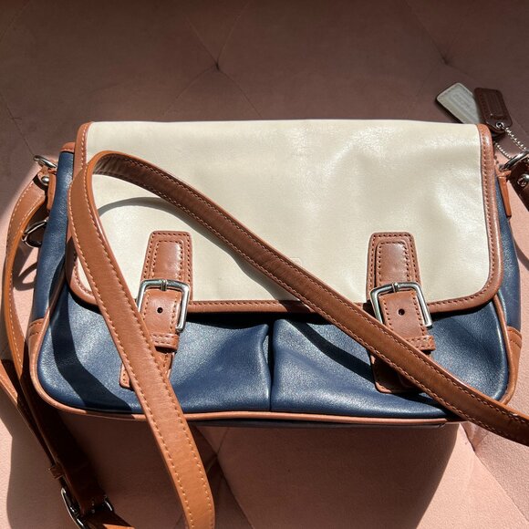 COACH Crossbody Bag Color Block Leather - Picture 2 of 16